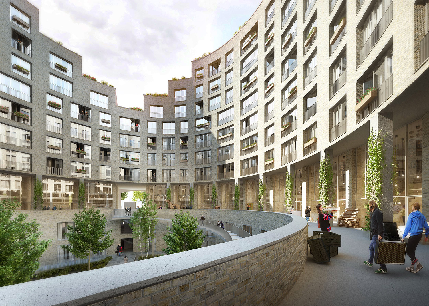Architectural 3D render of a project by karakusevic carson architects.